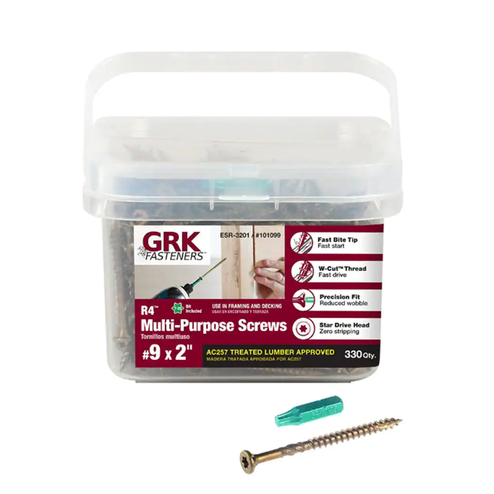 GRK Fasteners #9 x 2 Inch Multi-Purpose Screws from GME Supply